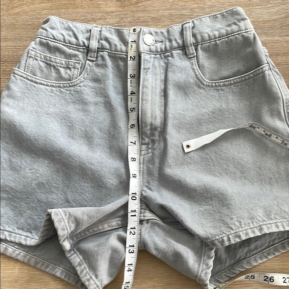 Frank and Oak Light Grey Jean Shorts Cotton/Hemp Blend - Picture 5 of 7